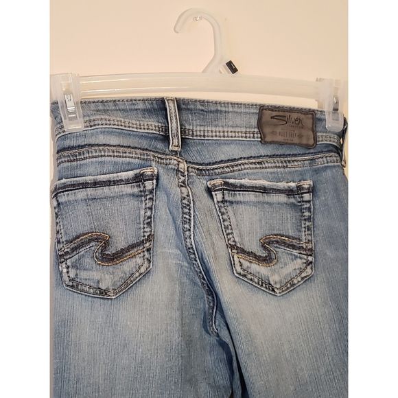 Women's Silver Jeans Co., Suki, Skinny Crop, W26/L24, Light Blue - Picture 4 of 8